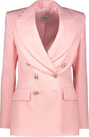 Casablanca Dubbelrijige Blazer - Dames - Jassen - Roze - Maat: XS Katoen