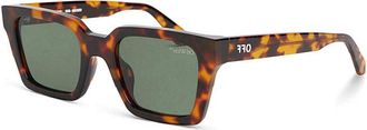 Off-white Sunglasses Shield Full Rim, Havana Frame And Green Lens Oeri086Palermo6055