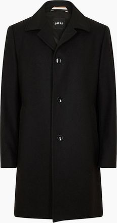 HUGO BOSS Mens Mens Task 224 10146677 01 Overcoat - Black - Size: Regular/36