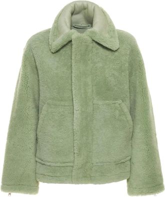 Jacquemus Faux Fur & Shearling Jassen - Dames - Jassen - Groen - M - Jassen