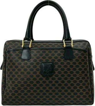 Celine Pre-owned Handbags, female, Black, Size: ONE SIZE Pre-owned Macadam Leather Handbag