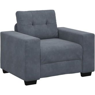 vidaXL Sill&oacute;n De Terciopelo Gris Oscuro 60 Cm Vidaxl