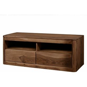 Massivmoebel24 mobile TV in legno di Shesham / Acacia 128x50x49 smoked cherry tinto TORONTO 107
