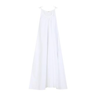 Co Maxi Dresses, female, White, Size: XS Gathered Halter Dress in Cotton Poplin