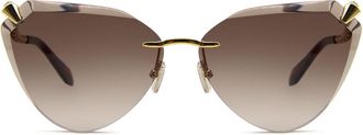 Bulgari BV40024U 32F Womens Sunglasses Gold Size 65