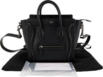 Celine Celine Black Calfskin Nano Shoulder Bag (Authentic Pre-Loved)