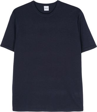 Aspesi knitted T-shirt - men - Cotton/Linen/Flax/Silk - 50 - Blue