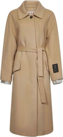 Marni Jassen, Dames, Beige, S, Wol, Kameelwol Kasjmierjas