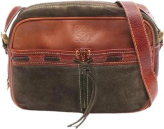 Loewe Pre-owned Suede Schoudertas - Dames - Vintage Schoudertas - Veelkleurig - ONE Size - Su&egrave;de - Vintage
