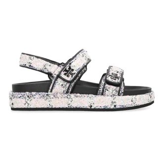 Tory Burch Flat Sandals, female, Multicolor, 3 UK, Knitted Boucle Sandals