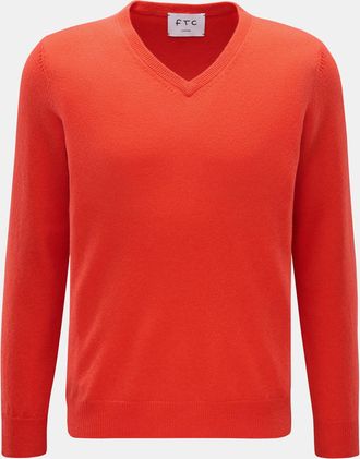 FTC Men - Cashmere V-neck jumper light red