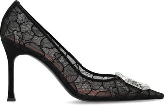 Amina Muaddi Mujer, Zapatos, Negro, Talla: 38 EU