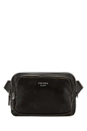 Prada Dark Brown Logo Small Crossbody Bag