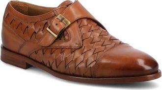Taft Mens Jack Monk Strap Dress Shoe in Brown Woven at Nordstrom, Size 14