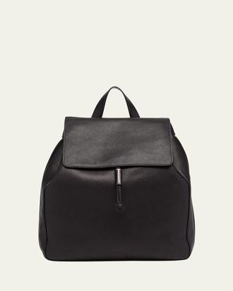 Tom Ford Mens Grained Leather T-Line Flap Backpack