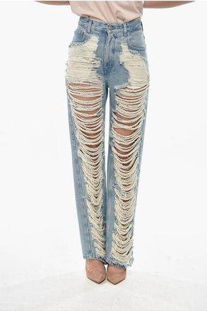 Maison Margiela MM6 Slim-Fit Distressed Denim Jeans 22cm size 25