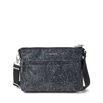 Baggallini Womens Securtex Anti-Theft Memento Crossbody Bag