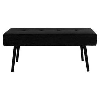 Moloo Banco de terciopelo negro de 100 cm