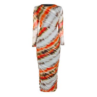 AX PARIS Dames Abstract Mesh Bodycon Jurk (Cr&egrave;me)