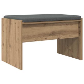 vidaXL Banco De Entrada Con Coj&iacute;n Roble Artesanal 63 X 38 X 40 Cm Vidaxl