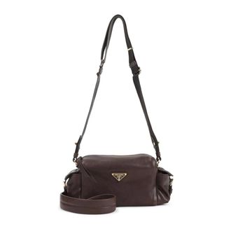 Prada Dames, Tassen, Bruin, Maat: ONE Size Leer