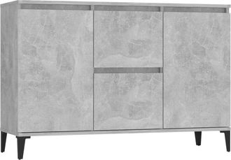 vidaXL Sideboard Concrete Grey 102x35x70 cm Engineered Wood Vidaxl