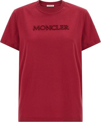 Moncler T-Shirt mit Logo-Stickerei