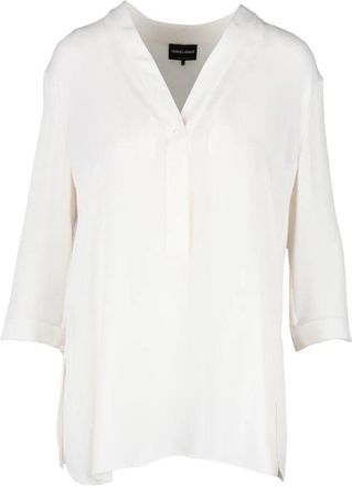 Giorgio Armani Silk Blouse - White