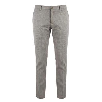Trussardi Rechtvallende broek met microdessin - Heren - Broeken - Bruin - Maat: XS Katoen