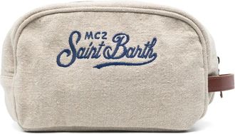 MC2 Saint Barth Make-up tas met geborduurd logo - Beige