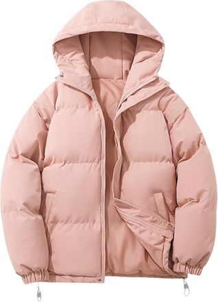 Generic Womens Jackets Winter Coat Down Lightweight Jacket Ladies Quilted Padded Hooded Coats Classic Quilted Padded Coat Big Pocket Hoodie Top Womens Plain S