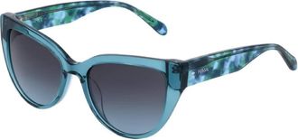 Fossil Grey Petrol Cat Eye Ladies Sunglasses FOS 2125/S 0VGZ/I7 52