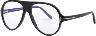 Tom Ford FT5012-B001 Aviator Blue Light Block Eyeglasses - Black