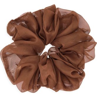 Lele Sadoughi Rommy Oversize Scrunchie in Espresso at Nordstrom