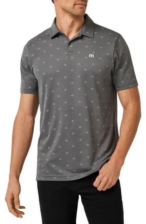 Travis Mathew Final State Geo Pattern Polo in Dark Olive at Nordstrom, Size Xx-Large