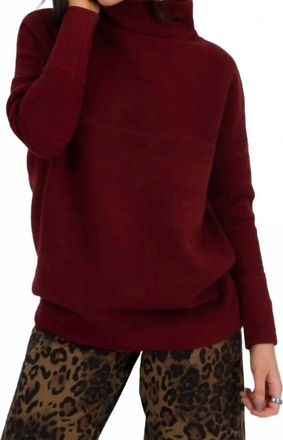 RD Style Nancy Ottoman Mockneck Sweater In Chili