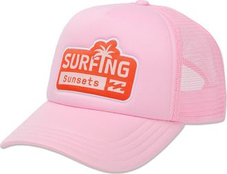 Billabong Embroidered Trucker Hat in Candy Pink at Nordstrom
