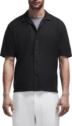 Rag & Bone Avery Seersucker Button-Up Shirt in Black at Nordstrom Rack, Size Medium