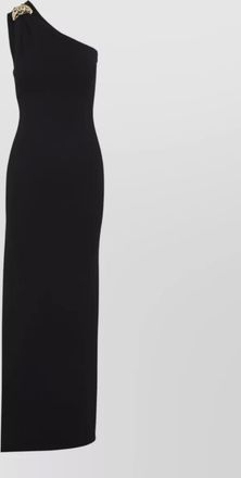 Elisabetta Franchi milano stitch long one shoulder dress