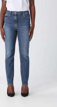 Elisabetta Franchi Jeans skinny a vita alta in denim di cotone elasticizzato