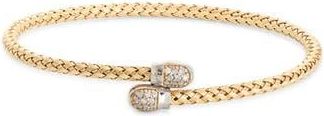 Meshmerise Diamond Woven Cuff Bracelet in Yellow Gold at Nordstrom Rack