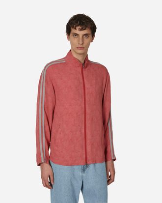 Amomento High Neck Zip-Up Jacket Red