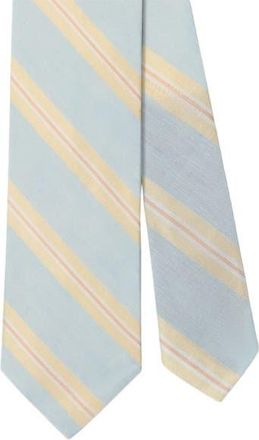 Robert Talbott Robert Silk Linen Stripe Best of Class Necktie in Light Blue at Nordstrom