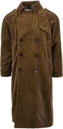 Palt&ograve; Corduroy double-breasted long coat Man II
