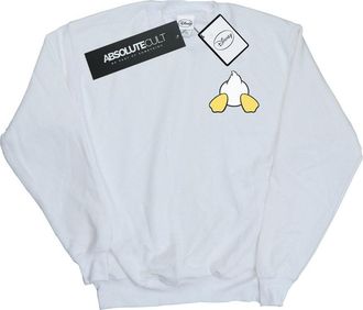 Disney Dames/Dames Donald Duck Rugzijde Borstprint Sweatshirt (Wit)