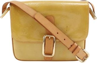 Louis Vuitton Pre-owned Christy GM Monogram Vernis Schoudertas - Dames - Vintage Schoudertas - Beige - ONE Size - Leer - Vintage