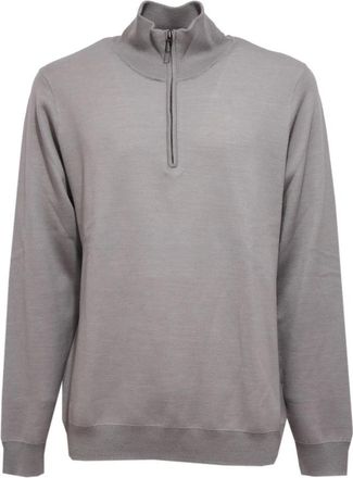 Paolo Pecora Lupetto Wool/Cotton Sweater - Heren - Coltruien - Grijs - S - Katoen - Truien & Vesten
