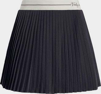 Varley Clemency High-Rise Pleated Miniskort