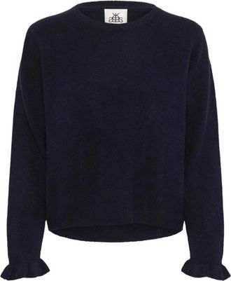 Karen by Simonsen Rondgebreide trui - Dames - Ronde hals truien - Blauw - XS - Truien & Vesten
