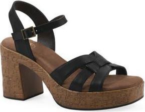 White Mountain Barista Platform Sandal in Black/Burn/Smooth at Nordstrom Rack, Size 8.5